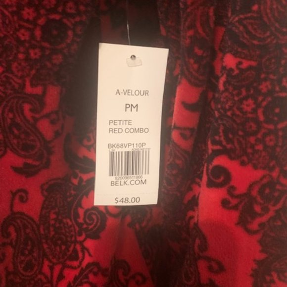 NWT Kim Rogers Velor Zipper Jacket Size Petite Medium - Picture 8 of 9